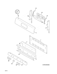 Backguard Diagram and Parts List for CRG3485QSB  Crosley Range
