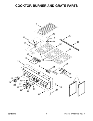 Part Location Diagram of W11328008 Whirlpool COOKTOP