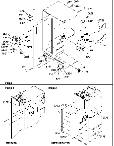 Cabinet Parts Diagram and Parts List for SRDE520SW-P1183103WW  Amana Refrigerator