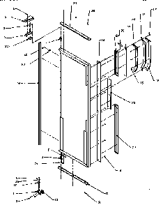 Fresh Food Door Handles And Accessories Diagram and Parts List for SXD25N-P1162419W  Amana Refrigerator