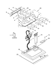 Part Location Diagram of W11170623 Whirlpool TOP