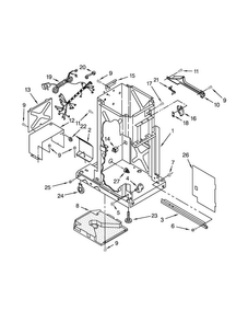 Frame Parts Diagram and Parts List for MTUC7500ADE0  Maytag Trash Compactor
