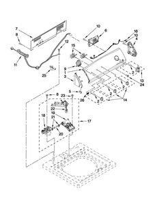 Part Location Diagram of W10355022 Whirlpool PANEL-CNTL