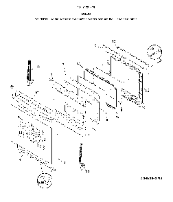 Door Diagram and Parts List for 79074232316  Kenmore Range
