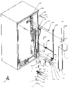 Cabinet Back Diagram and Parts List for SZDE27N-P1162205W  Amana Refrigerator