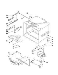 Freezer Liner Parts Diagram and Parts List for AFB2234WEB4  Amana Refrigerator