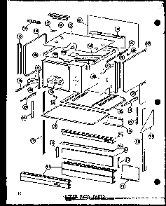 Upper Oven Parts Diagram and Parts List for RCC-3 P72771-2M Amana Microwave