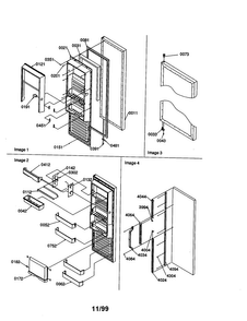 Refrigerator Door Diagram and Parts List for SRD20S4W-P1190816WW  Amana Refrigerator
