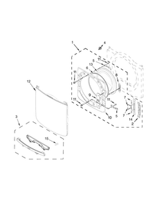 Door Parts Diagram and Parts List for MED8200FC0  Maytag Dryer