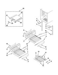 Shelf Parts Diagram and Parts List for JUW248RBCX13  Jenn-Air Wine and Beverage Cooler