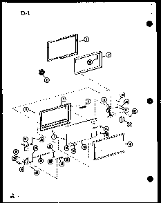 Door Diagram and Parts List for CRC-8-P75260-2M  Amana Microwave