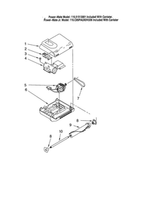 Power-mate Diagram and Parts List for 11621513001  Kenmore Canister Vacuum