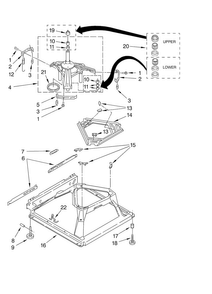 Machine Base Parts Diagram and Parts List for NTW4500VQ1  Amana Washer