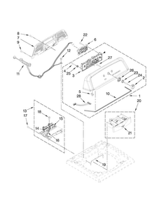 Part Location Diagram of W10393562 Whirlpool Electric Control Board