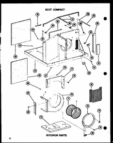 Interior Parts (7-2jm/p54336-64r) (11-5jh/p54336-66r) (12-3j/p54390-99r) (12-3jh/p54336-63r) Diagram and Parts List for 109-2J P54390-97R Amana Air Conditioner