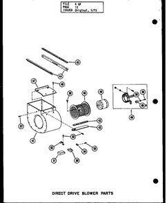 Direct Drive Blower Parts 2 Diagram and Parts List for GH-105DE P96294-8F Amana Furnace