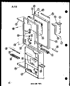 Lower Door Parts Diagram and Parts List for TSC-18E-L-P74568-3WL  Amana Refrigerator