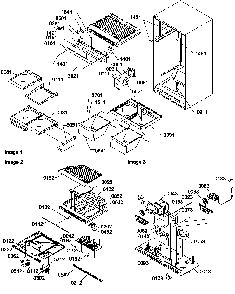 Interior Cabinet/drain/block And Control Assembly Diagram and Parts List for TR25V2L-P1316101WL  Amana Refrigerator