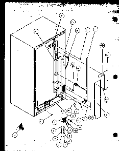 Cabinet Back Diagram and Parts List for 36501W-P1121705WW  Amana Refrigerator