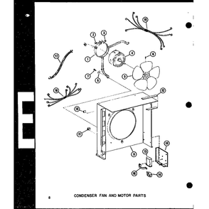 Condenser Fan And Motor Parts 1 Diagram and Parts List for RHQ48-003 P55201-50C Amana Air Conditioner