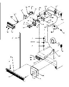 Ref/fz Controls And Cabinet Parts Diagram and Parts List for SZD27NE-P1162410WE  Amana Refrigerator