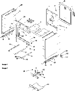 Cabinet Diagram and Parts List for ART6610E-P1143461NE  Amana Range