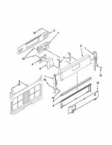 Control Panel Parts Diagram and Parts List for MGR7685AB1  Maytag Range
