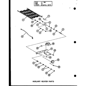 Auxiliary Heater Parts Diagram and Parts List for VBC-18CT-1J P54878-7C Amana Air Conditioner
