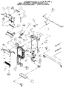 Freezer Evaporator And Air Handling Diagram and Parts List for 36531-P1121902W  Amana Refrigerator