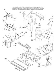 Unit Parts Diagram and Parts List for JFC2089HES13  Jenn-Air Refrigerator