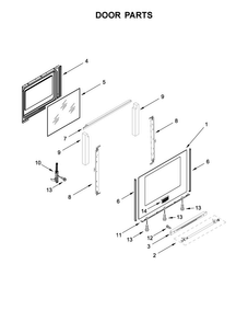 Door Parts Diagram and Parts List for MGR8800FB0  Maytag Range