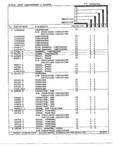 Unit Compartment And System Page 2 Diagram and Parts List for 501340  Admiral Refrigerator