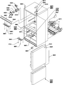 Controls & Light Covers Diagram and Parts List for BM20TBL-P1305801WL  Amana Refrigerator