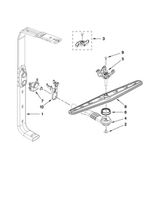 Upper Wash And Rinse Parts Diagram and Parts List for MDBH969AWB4  Maytag Dishwasher