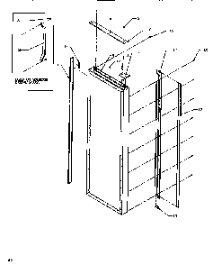 Door & Handle Trim Refrigerator Diagram and Parts List for SXD520SL-P1182401WL  Amana Refrigerator