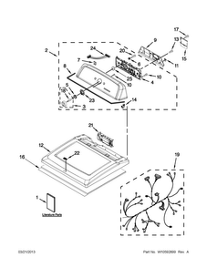 Part Location Diagram of WPW10214009 Whirlpool Electronic Control Board