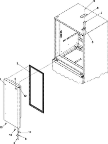 Right Refrigerator Door Diagram and Parts List for AFD2535FES0  Amana Refrigerator