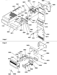 Ice Maker/control Assy Diagram and Parts List for SRDE528SW-P1184904WW  Amana Refrigerator