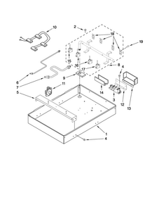 Burner Box, Gas Valves, And Switches Diagram and Parts List for MGC7630WB00  Maytag Cooktop