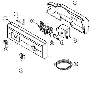Control Panel Diagram and Parts List for OEMM1-DU2J-C  Magic Chef Dishwasher