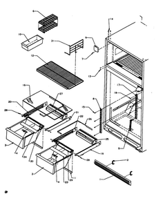 Cabinet Shelving Tsi/ts/tci/tc18a3 Diagram and Parts List for TC18A3-P1181812W  Amana Refrigerator