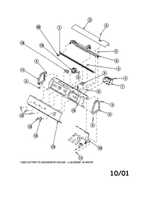 Graphic Panel, Control/controls Diagram and Parts List for LW6163WM-PLW6163WMA  Amana Washer