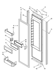 Part Location Diagram of W10209363 Whirlpool TRIM-CABNT