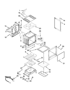 Chassis Parts Diagram and Parts List for MGR8674AW0  Maytag Range