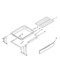 Drawer And Rack Parts, Optional Parts Diagram and Parts List for MGRH865QDQ0  Maytag Range