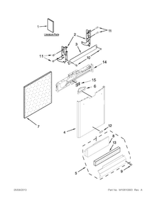 Door And Panel Parts Diagram and Parts List for MDB7749SBM2  Maytag Dishwasher