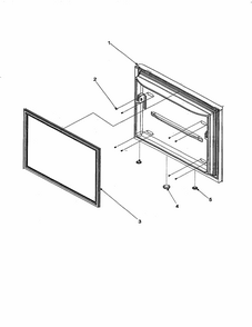 Freezer Door Diagram and Parts List for 59673502203  Kenmore Refrigerator
