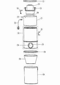 Part Location Diagram of 59644112 Maytag Vacuum motor