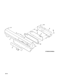 Control Panel Diagram and Parts List for CDB900NB6B  Crosley Dishwasher
