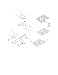 Rack And Element Parts Diagram and Parts List for MER6775BAB17  Maytag Range